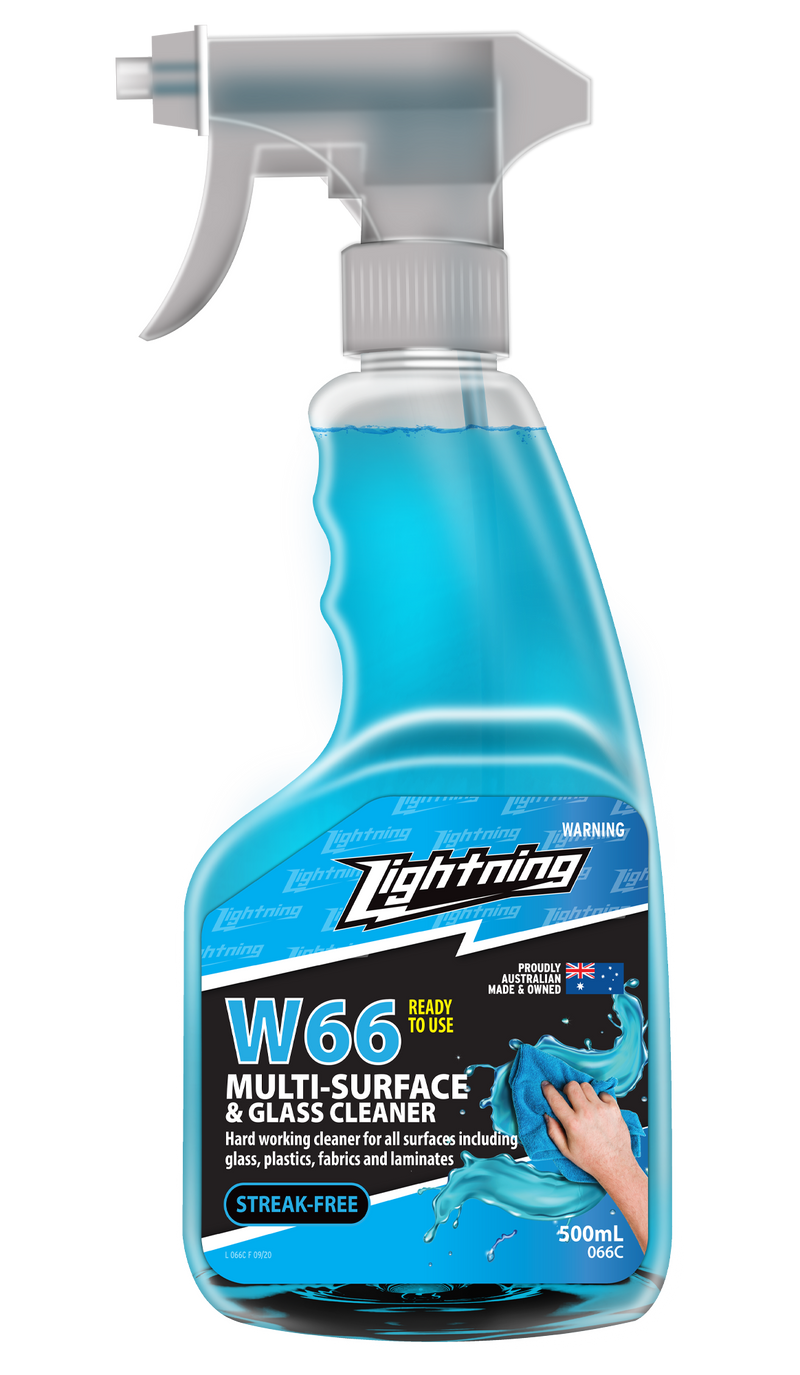 Lightning W66 Multi Surface and Glass Cleaner Spray Bottle 500ml