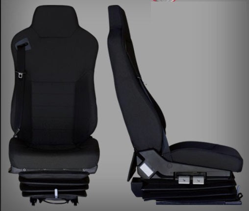 Premium Drivers Air Suspension Seat With Seat Belt - Universal 216mm Rails