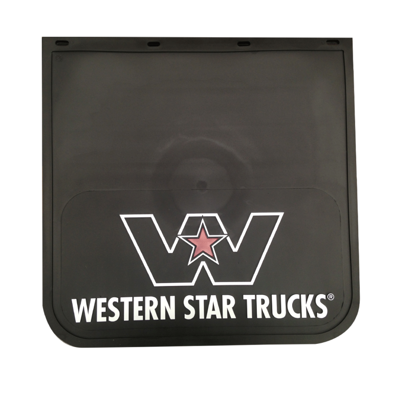 Mudflap Black 24 X 24 (610mm x 610mm) With Western Star Logo
