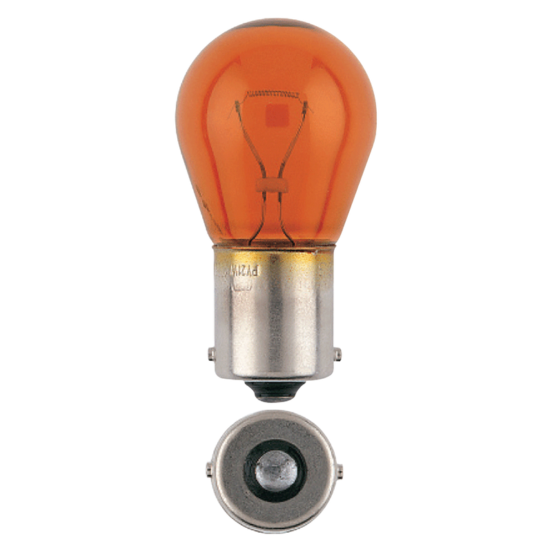 Narva 47383BL 12V 21W Amber BA15s Incandescent Globe (2 Pack)