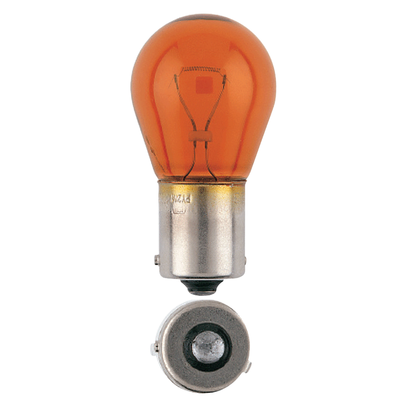 Narva 47384BL 12V 21W Amber BAU15s Incandescent Globe (2 Pack)