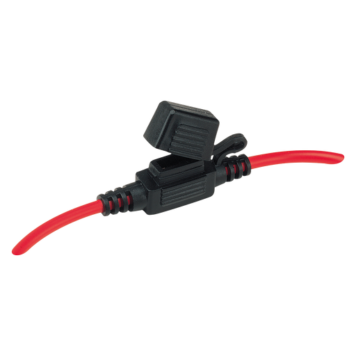 Narva 54412BL Low-Profile In-Line Mini Blade Fuse Holder With Weatherproof Cap (1 Pack)