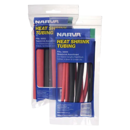 Narva 56602 Heatshrink Tubing Assortment 9.5mm-19mm Diameter (12 Pack)