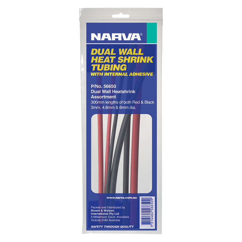 Narva 56650 Dual Wall Heatshrink Assortment (6 Pack)