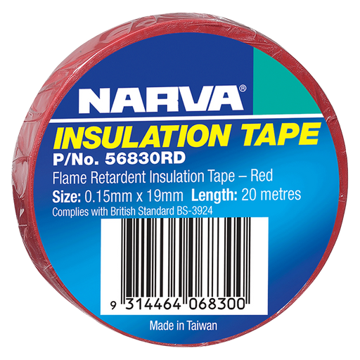 Narva 56830RD Red Flame Retardant Insulation Tape 20m