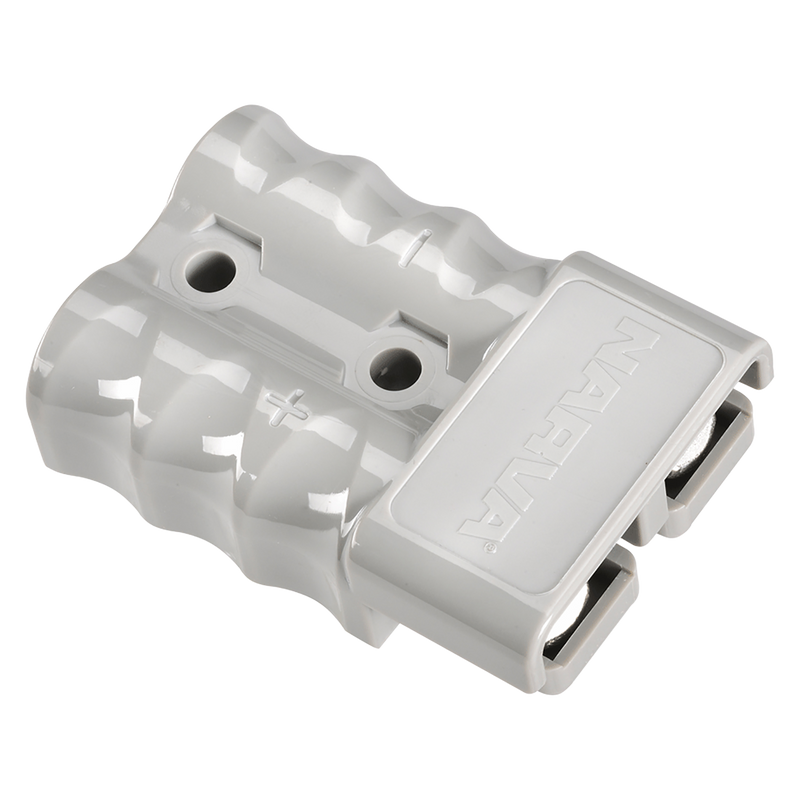 Narva 57215BL Heavy-Duty 175A Connector Housing (Grey) With Copper Terminals (1 Pack)