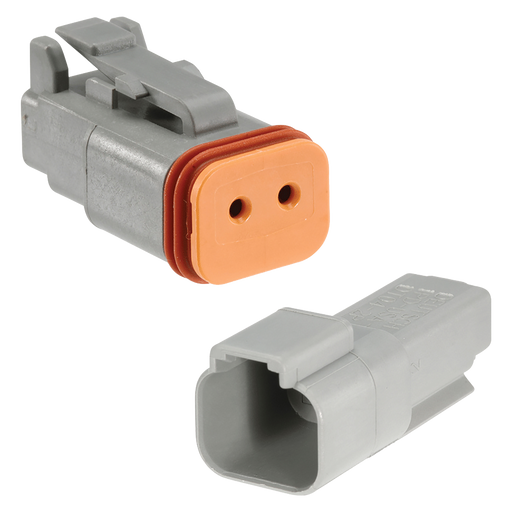 Narva 57422BL 2-Way Male/Female Deutsch® Connector With Wedges and Size 16 Terminals Kit (Female/Male Pair)