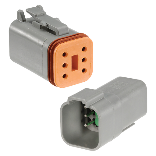 Narva 57426BL 6-Way Male/Female Deutsch® Connector With Wedges and Size 16 Terminals Kit (Female/Male Pair)