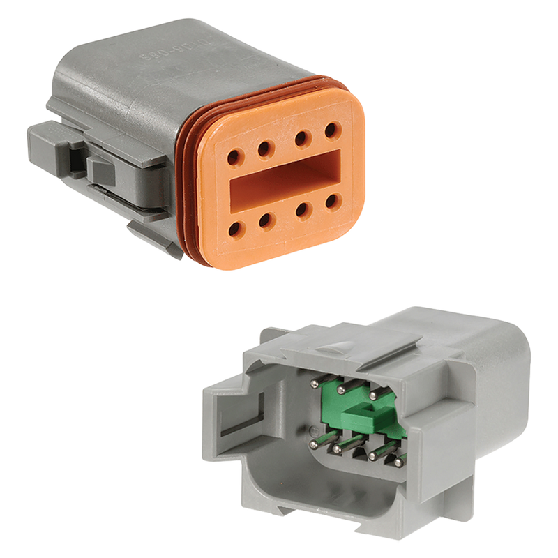 Narva 57428BL 8-Way Male/Female Deutsch® Connector With Wedges and Size 16 Terminals Kit (Female/Male Pair)