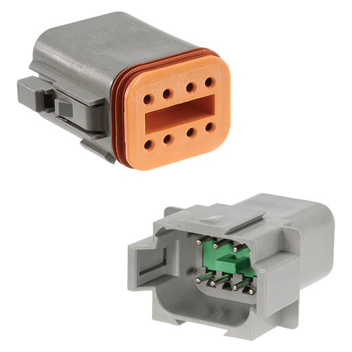 Narva 57428BL 8-Way Male/Female Deutsch® Connector With Wedges and Size 16 Terminals Kit (Female/Male Pair)