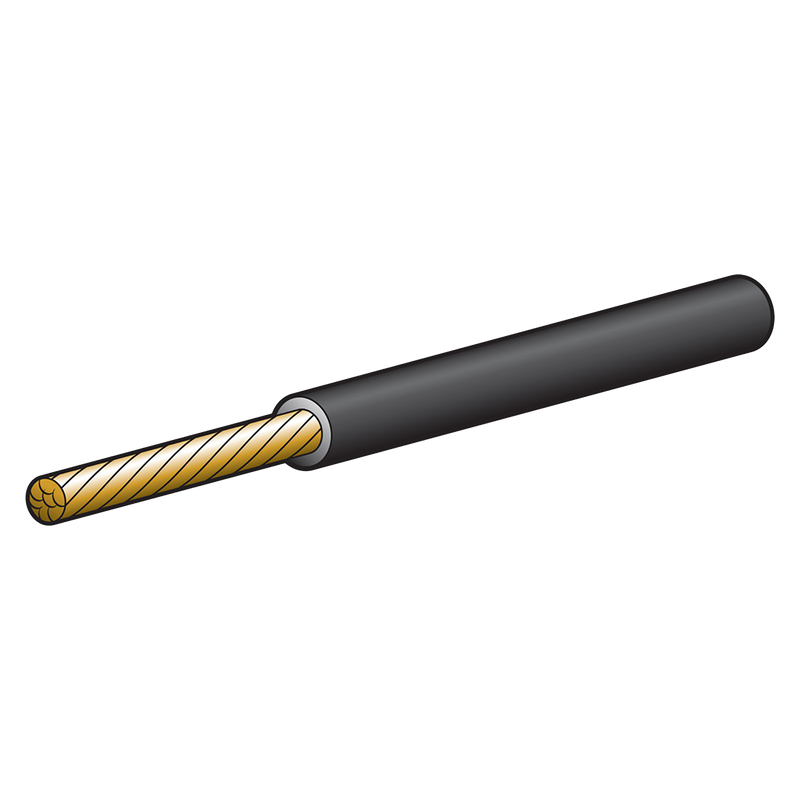 Narva 58137BK 10A 3mm Black Single Core Cable - 7m