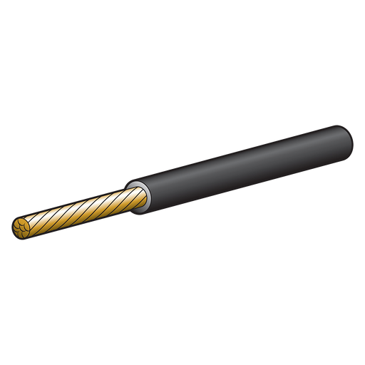 Narva 58137BK 10A 3mm Black Single Core Cable - 7m