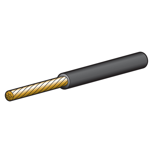 Narva 58144BK 15A 4mm Black Single Core Cable - 4m