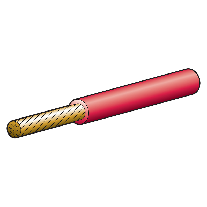 Narva 58153RD 25A 5mm Red Single Core Cable - 3m