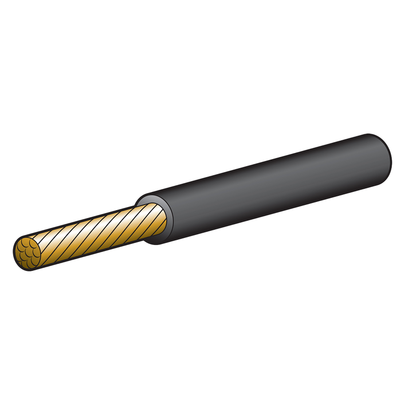 Narva 58153BK 25A 5mm Black Single Core Cable - 3m