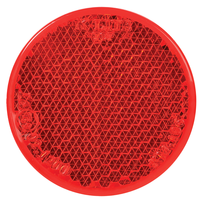 Narva 83992BL Red Retro Reflector 42mm Diameter With Self Adhesive (1 Pack)