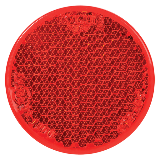 Narva 83992BL Red Retro Reflector 42mm Diameter With Self Adhesive (1 Pack)