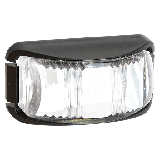 Narva 91612BL 9–33V Model 16 LED Front End Outline Marker Lamp (White) With Black Deflector Base and 0.5m Cable (1 Pack)
