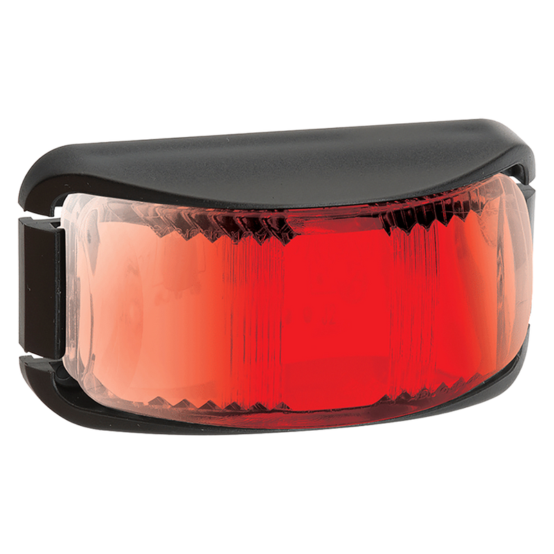 Narva 91632BL 9–33V Model 16 LED Rear End Outline Marker Lamp (Red) With Black Deflector Base and 0.5m Cable  (1 Pack)