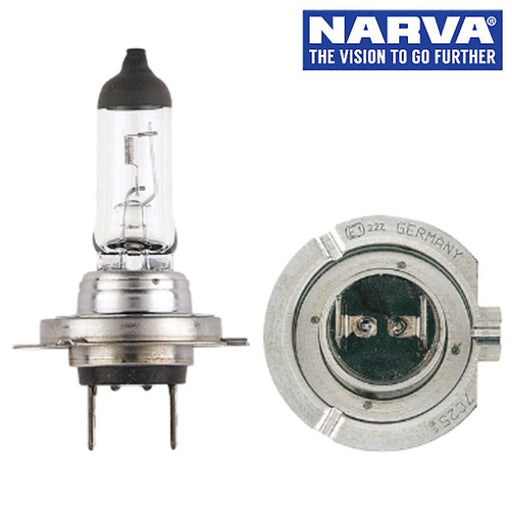 Narva 48328 H7 halogen globe showing the globe and PX26d base