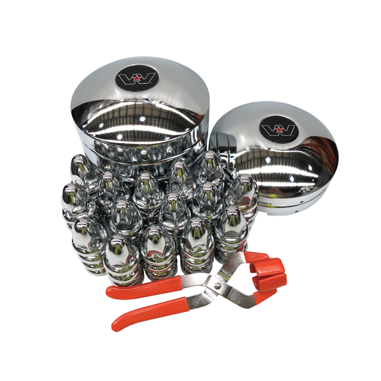 Western Star Wheel Chrome Hub Cover Kit 285 PCD 10 Stud
