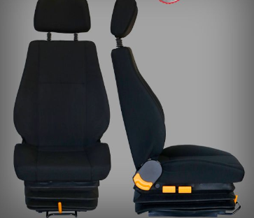 Drivers Air Suspension Seat Black - Universal 216mm Rails