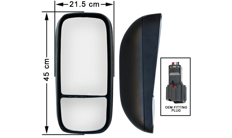 Hino Electric & Heated Mirror L/H - XKU6 XZU6 XJC7 XKU7 XZU7 300 Series 2012 On