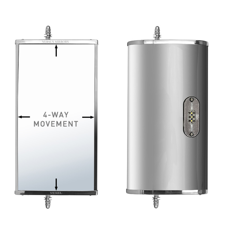 Mirror Electric with LED Light Heated L/H - 17-1/2” C bracket