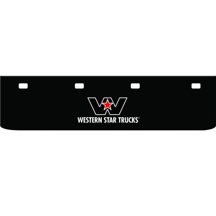Black Mudflap 6X24 (152mm x 600mm) with Western Star Logo
