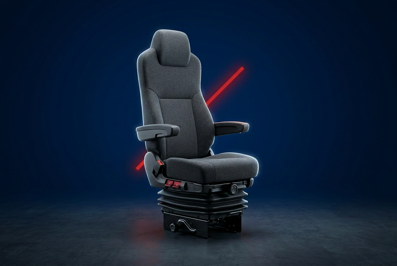 Navy and red truck seats category design