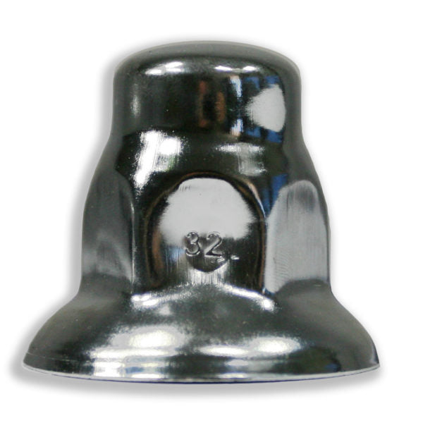Watts Wheels Blister Pack of 10 - 32mm Chrome, Flat, Wide Flange Nutcover