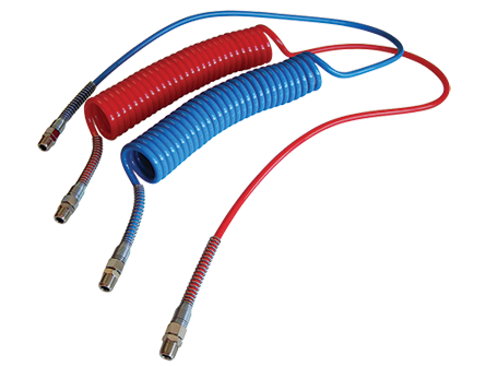 Long Tail Poly-U Hi-Performance Air Coils - Pair - 1X1M Long Tail - 1/2" Bspt (4.6M)