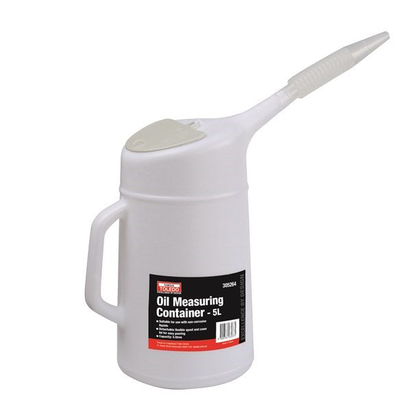 Toledo Oil Measure 5L With Flex Spout