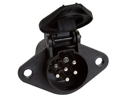 7Pin Heavy Duty/SAE Trailer Socket (ISO1185) - Plastic