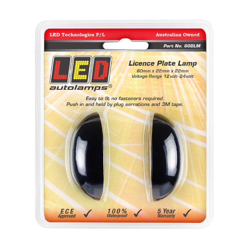 LED Autolamps 12/24V Licence Plate - 60BLM