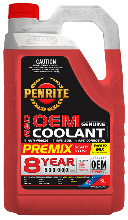 Penrite Red OEM Coolant Premix 5 Litres