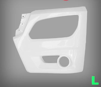 Hino Bumper Bar Corner White L/H - 500 Series FG FL FM GH 2017 on