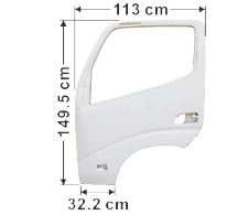 Hino Door Shell White L/H (No Reflector) - 300 Series XZU3 XKU4 XZU4 XKU6 XZU6 2008 On