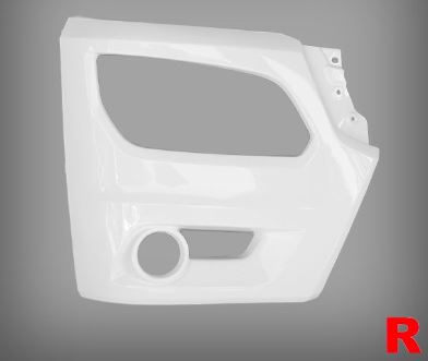 Hino Bumper Bar Corner White R/H - 500 Series FG FL FM GH 2017 on