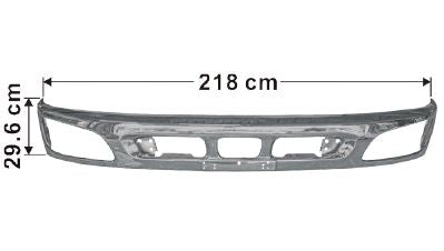 Hino Chrome Bumper Bar Upper - 500 Series FG FL FM FT GH GT 2010 to 2017