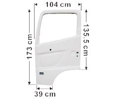 Hino Door Shell White L/H - 500 Series 2010 On
