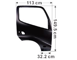 Hino Door Shell R/H (No Reflector) - 300 Series XZU3 XKU4 XZU4 XKU6 XZU6 2008 On