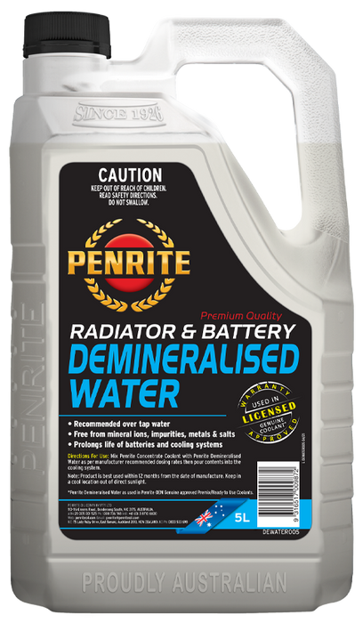 Penrite Demineralised Water 5 Litres