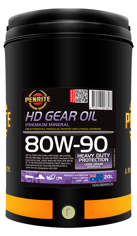 Penrite Heavy Duty Gear Oil 80w90 (Mineral) 20 Litres