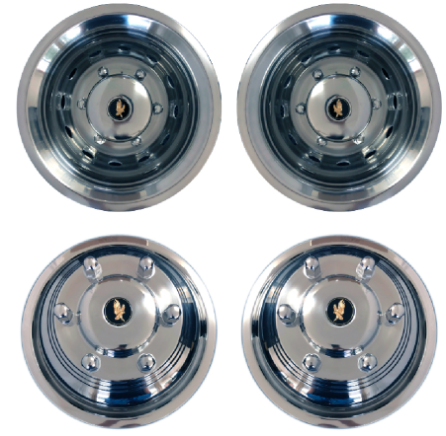 Iveco 65C and 70C 16” Wheel Simulator Set – Stainless Steel