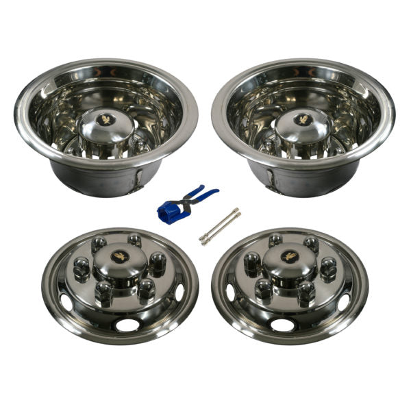 Mitsubishi Wheel Simulator Set 17.5in x 6.75in x 6 Stud 2xF + 2xR - Fuso Fighter FK 2008 to 2019