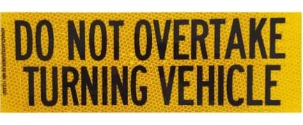 CLS 1 DNOT Rear Marker 300mm x 100mm Sticker