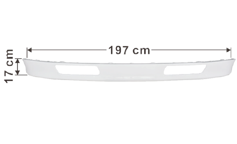 Hino Bumper Bar Lower White - Pro 500 Series FC FD FE GD 2003 to 2018