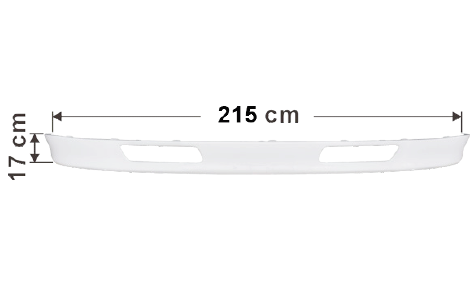 Hino Bumper Bar Lower White - Pro 500 Series FG FL FM GH 2003 to 2011