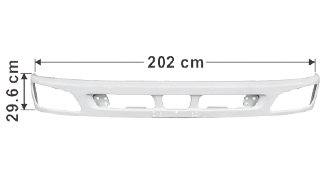 Hino Bumper Bar Upper White - 500 Series FC FD FE 2010 to 2018